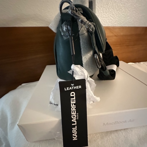 Karl Lagerfeld Cloudine leather crossbody bag; dark green; NWT - Picture 5 of 6